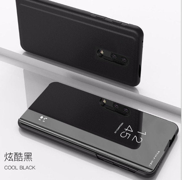 Clear View Stand Cover Set voor OnePlus 7 Pro _ Zwart, Verzenden, Nieuw, Hoesje of Tasje