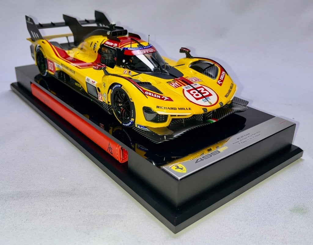 Ferrari 499P #83 LeMans 2025 Geel 1:18 van Amalgam, Hobby en Vrije tijd, Modelauto's | 1:18, Ophalen of Verzenden, Nieuw, Auto