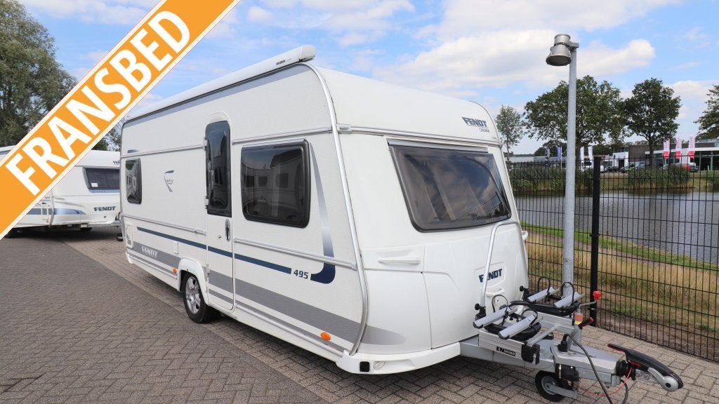 Fendt Opal 495 SF Luifel/ Mover/ Fietsendrager, Caravans en Kamperen, Caravans, Rondzit, Schokbreker, Bedrijf, Overige typen