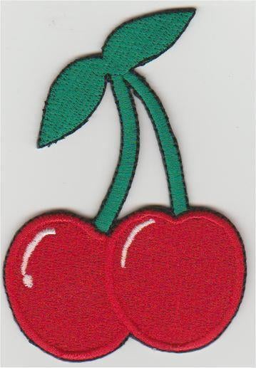 Kersen stoffen opstrijk patch embleem #1, Ophalen of Verzenden, Nieuw, Shirt