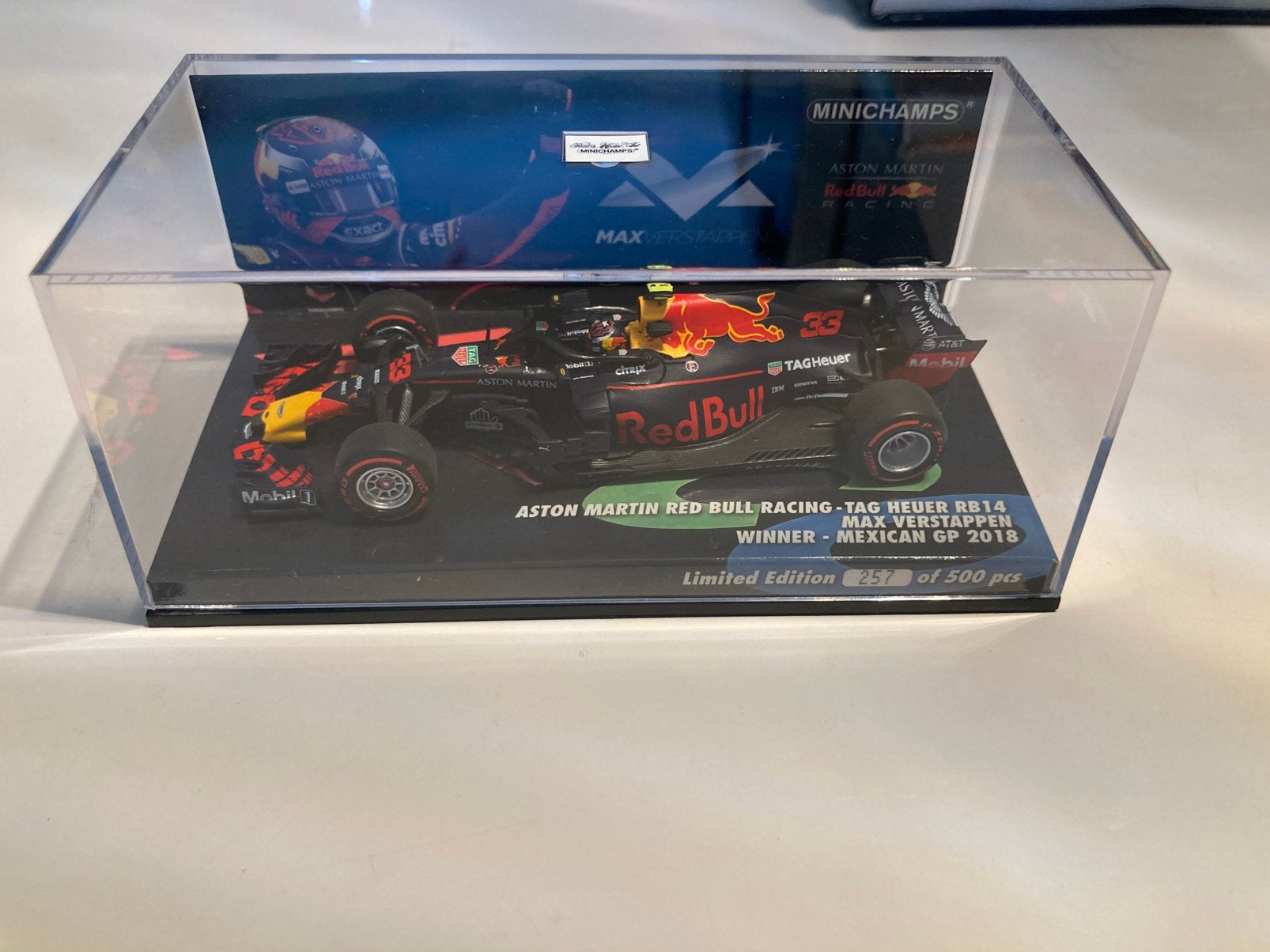 Max Verstappen rb14 mexican gp 2018, Verzamelen, Automerken, Motoren en Formule 1, Ophalen of Verzenden, Nieuw, Formule 1