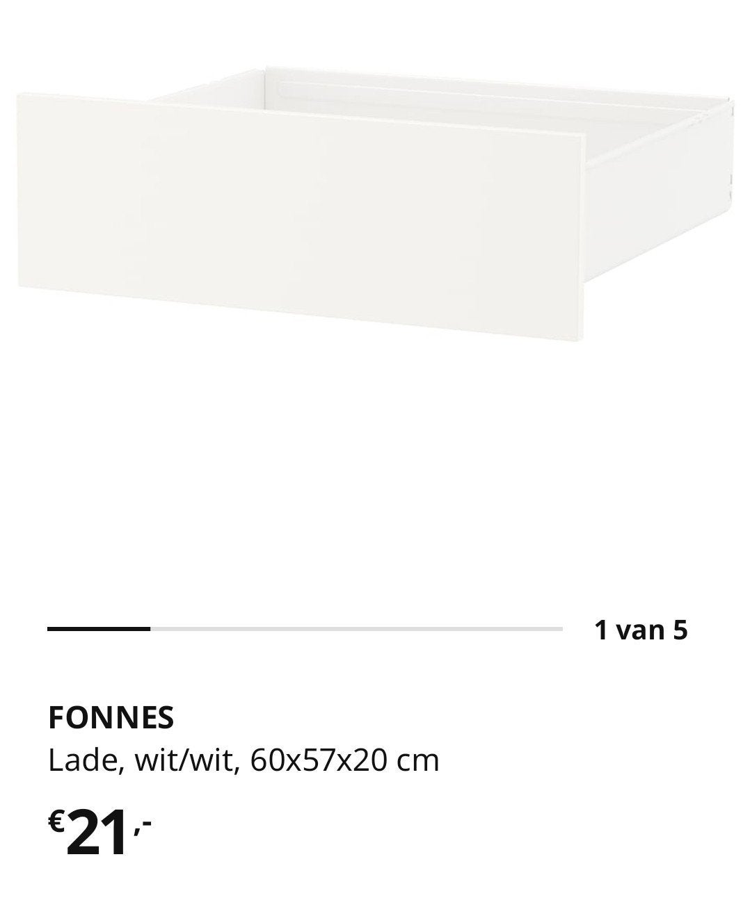 IKEA Platsa Fonnes lades 60x57x20cm, 2 st, prijs per 1 st., Ophalen, Zo goed als nieuw