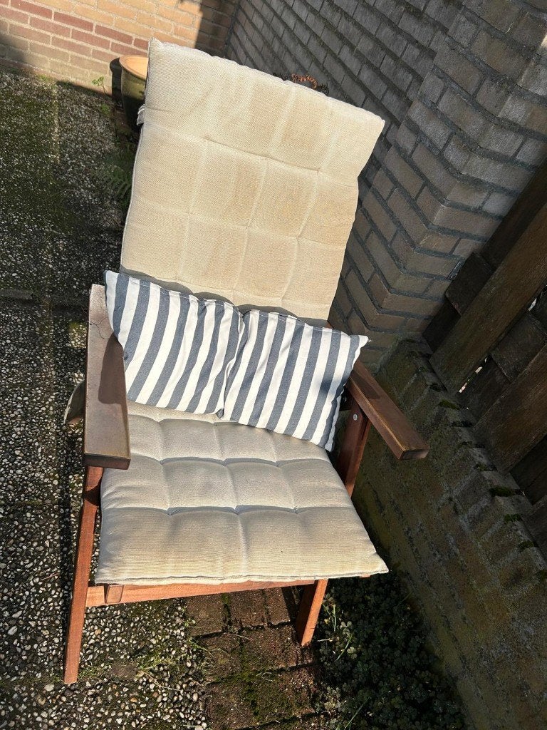 Nagenieten van de zomer in deze tuinstoelen, Ophalen, Gebruikt, Hout, Inklapbaar