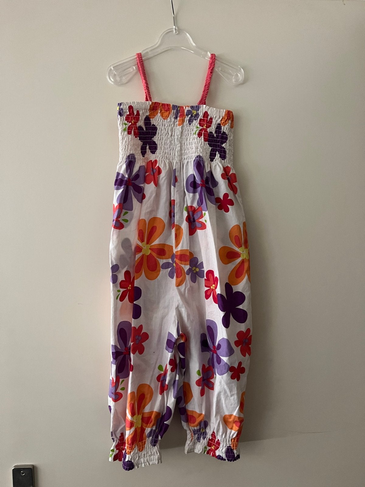 Zomerse bloemen jumpsuit Name It (maat 110), Kinderen en Baby's, Kinderkleding | Maat 110, Ophalen of Verzenden, Zo goed als nieuw