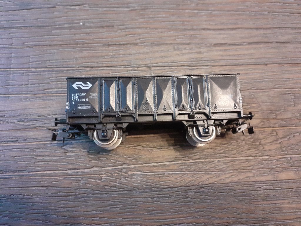 Piko open wagen NS zwart, Gelijkstroom, Wagon, Piko, Ophalen of Verzenden