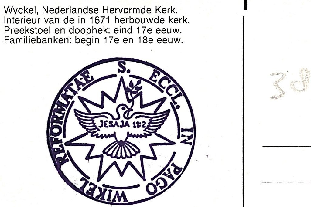 38420	Wyckel	Fr Wijckel	Ned H kerk	_Nette kaart Onbeschreven, Verzamelen, Ophalen of Verzenden, 1960 tot 1980, Ongelopen, Friesland