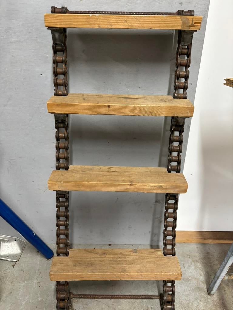 Industriële houten trap, Ophalen of Verzenden, Gebruikt