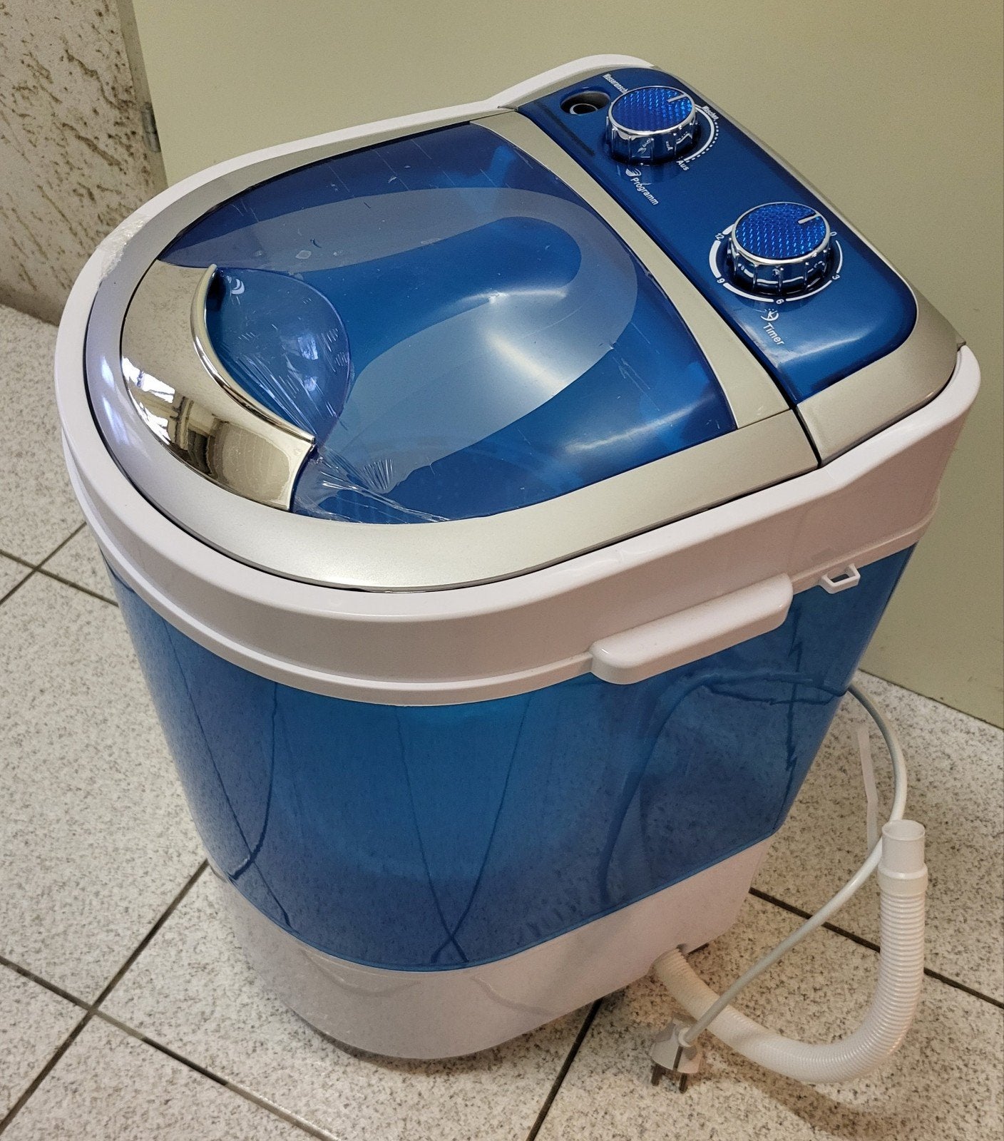 Camping Wasmachine Blauw Z.G.A.N., Caravans en Kamperen, Kampeeraccessoires, Zo goed als nieuw, Ophalen