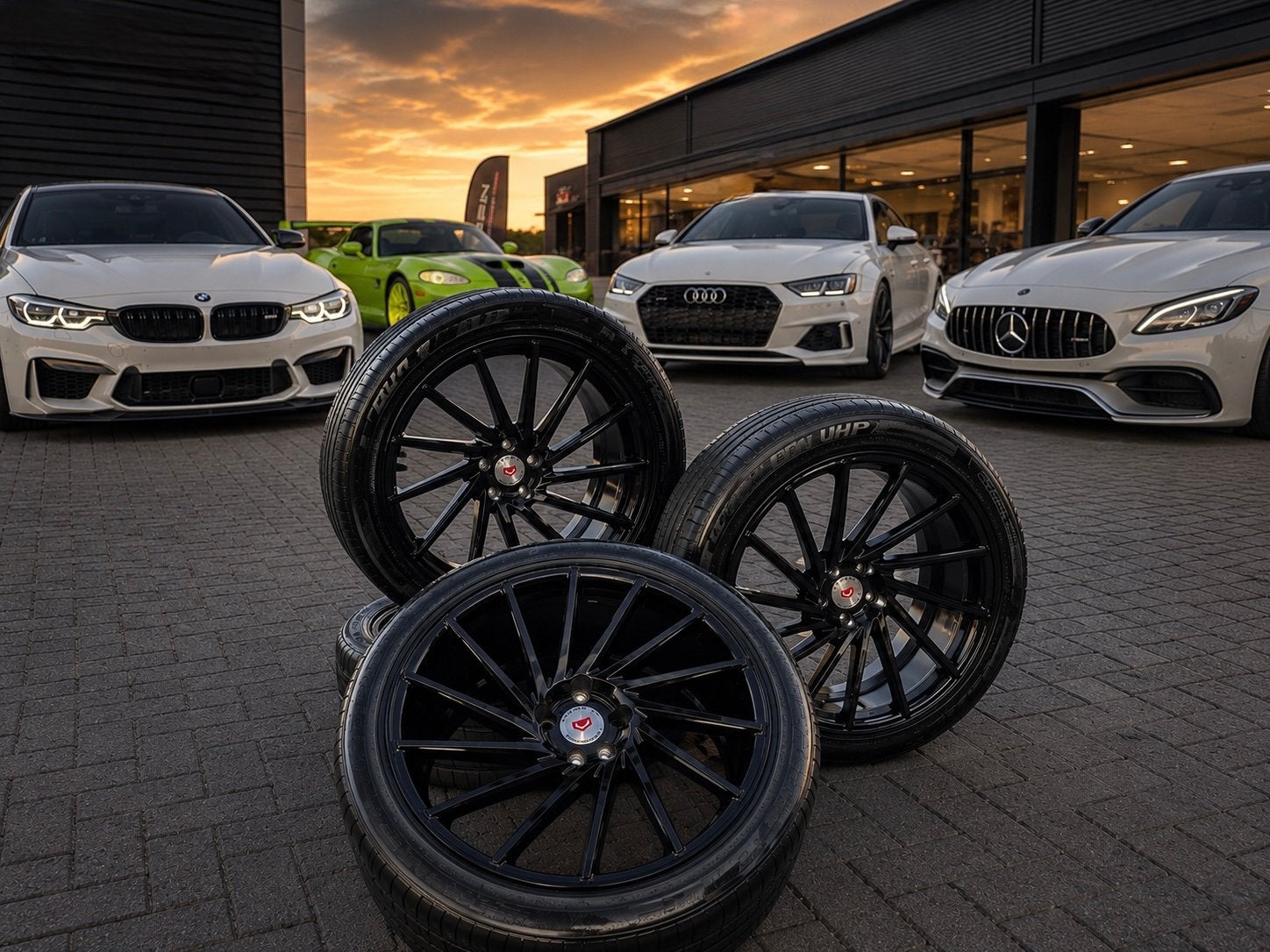 19” 5x112 vossen vps  305t look geen bbs oz, Ophalen, Zo goed als nieuw