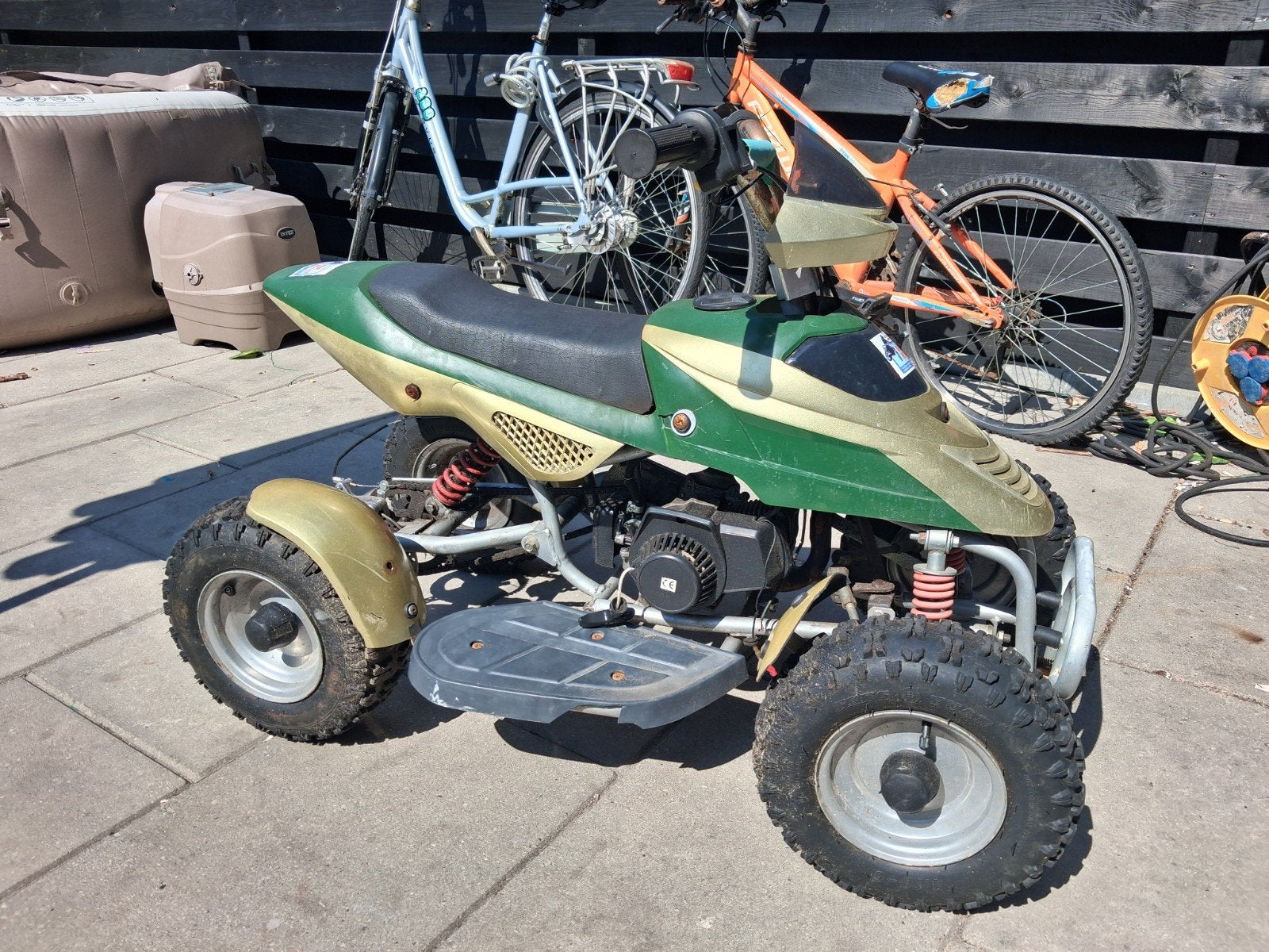 Kinderquad/minibike  - Groen/Goud - Perfect voor de jonge av, Fietsen en Brommers, Ophalen of Verzenden