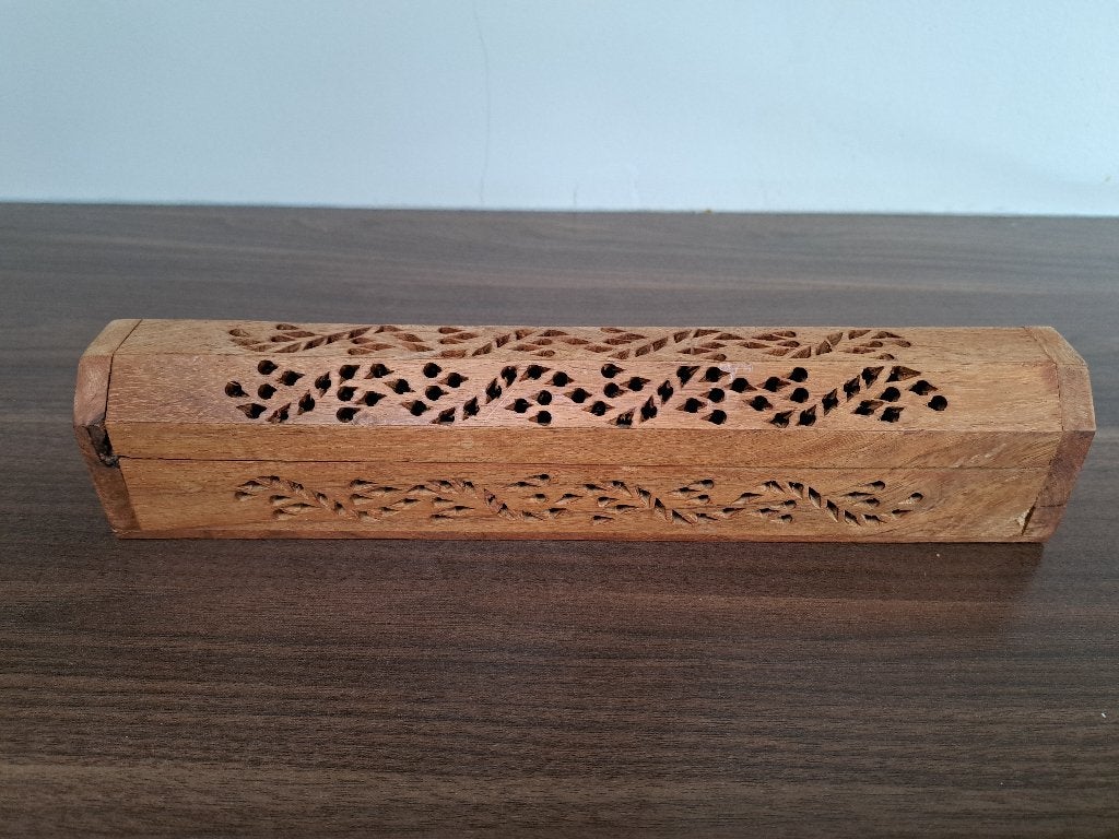 Wierookstokjes Brander en Bewaardoos, Ophalen of Verzenden, Zo goed als nieuw, Bruin, Hout