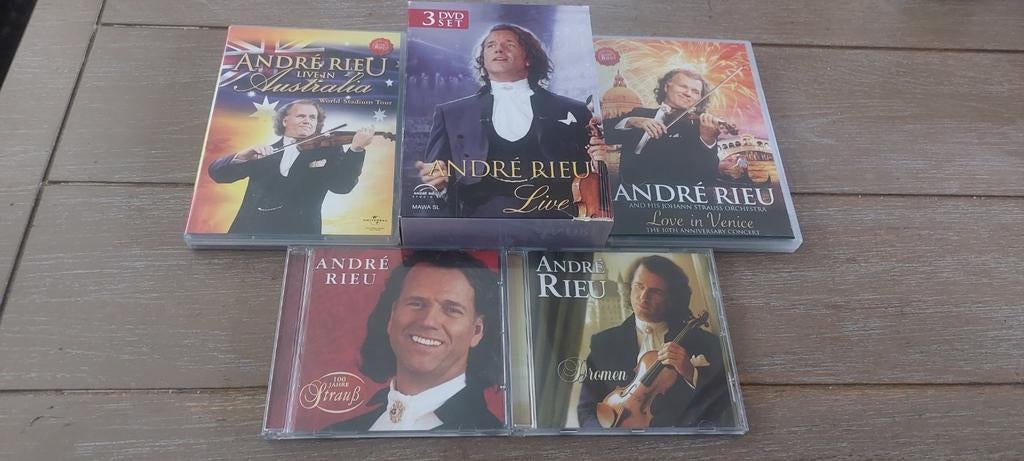 ANDRE RIEU SETJE 3.DVD,S EN 2.CD,S, Ophalen of Verzenden, Classicisme, Zo goed als nieuw