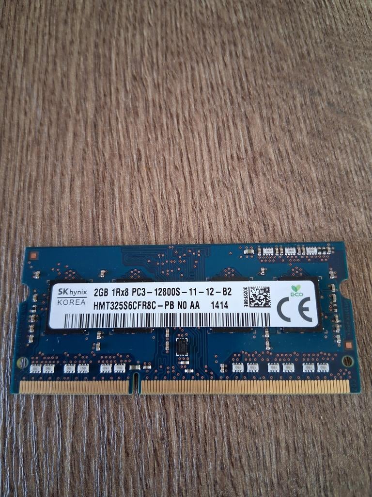 SK Hynix 2GB laptop geheugen PC3-12800S, Gebruikt, DDR3, Ophalen of Verzenden, 2 GB