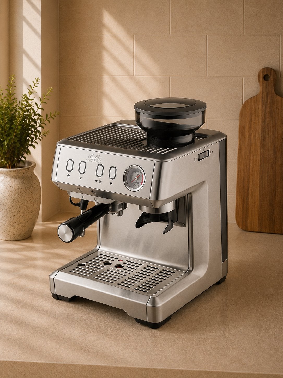 Solis Grind&Infuse Compact Pistonmachine - Espressomachine, Witgoed en Apparatuur, Ophalen, Espresso apparaat, Zo goed als nieuw