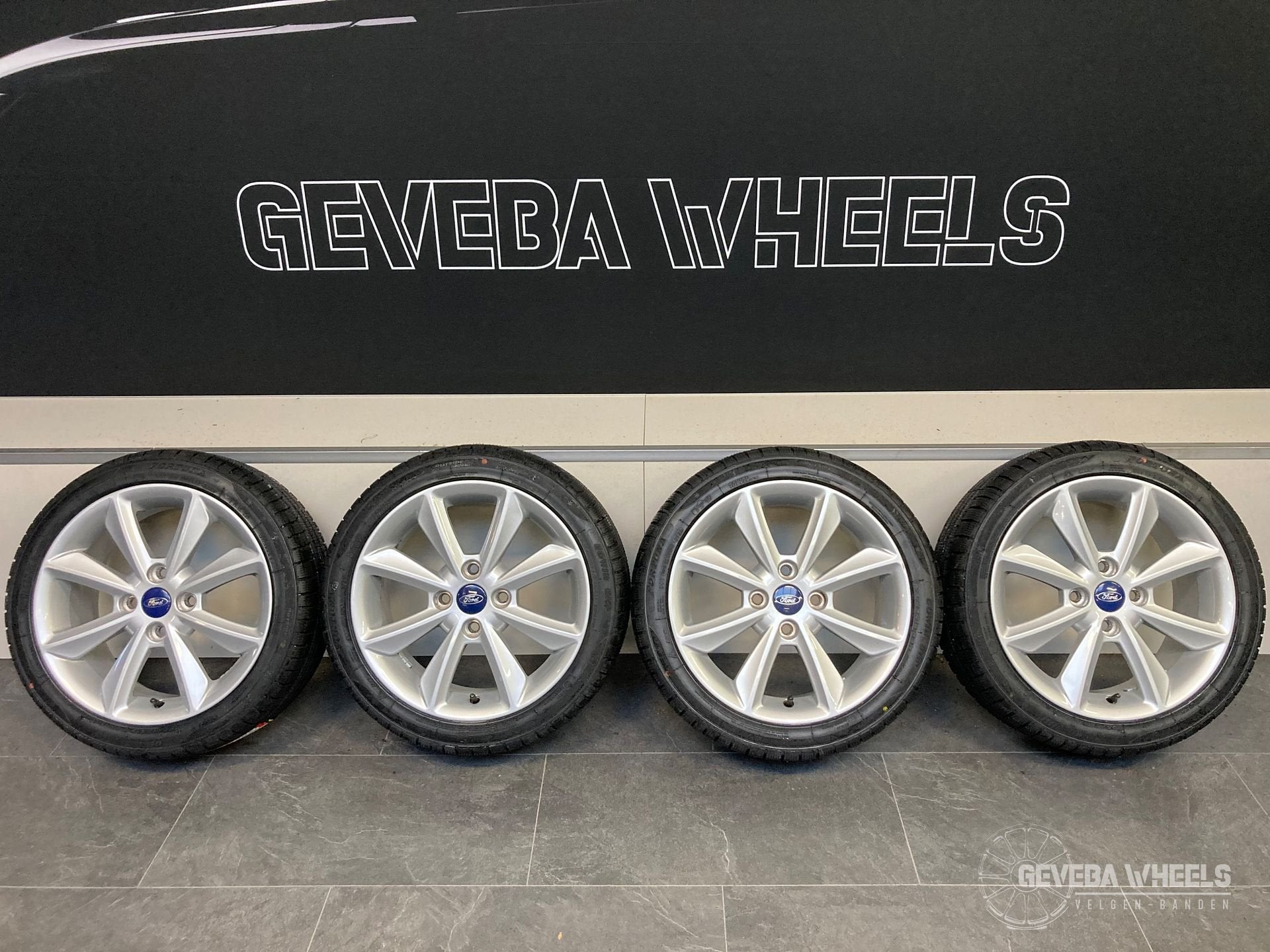 16” originele Ford Fiesta MK6 velgen + winterbanden 4x108, Gebruikt, -, Banden en Velgen, 195 mm