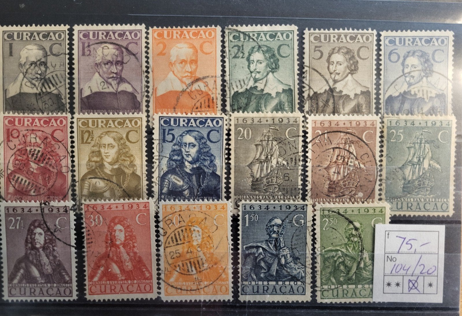 Curacao 104/20, Ophalen of Verzenden, Gestempeld