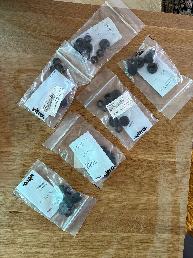 Vitra Eames stoel doppen, Ophalen, Zwart, Nieuw, Eén
