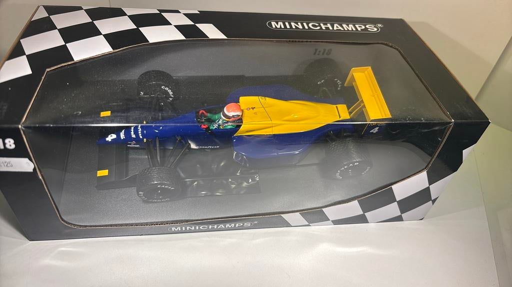 F1 tyrrell ford 018 j.herbert 1989 minichamps 1.18, Hobby en Vrije tijd, Modelauto's | 1:18, Ophalen of Verzenden, MiniChamps