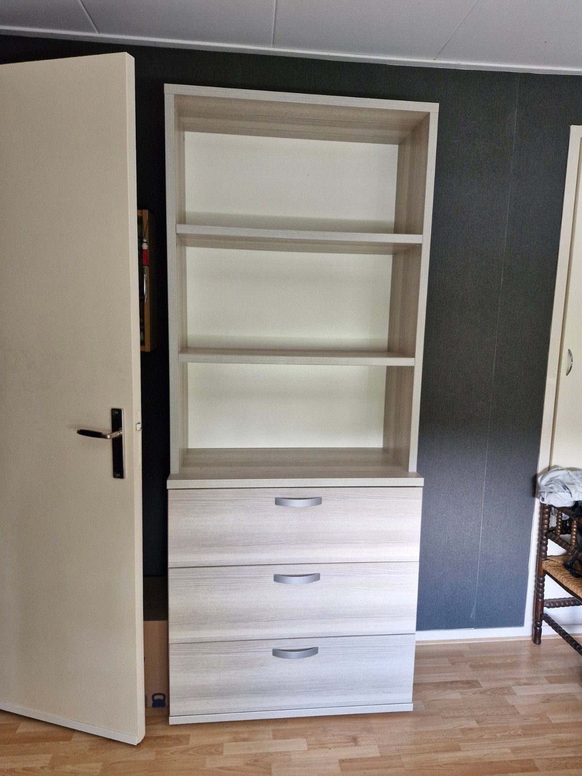 Kast met lades en open vakken - 2 delen, Huis en Inrichting, Kasten | Ladekasten, Ophalen, Gebruikt, 100 tot 150 cm, 50 tot 100 cm