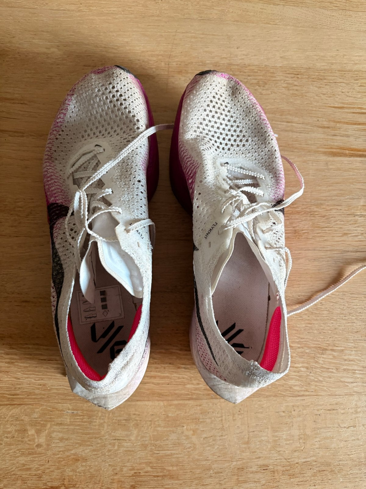 Nike ZoomX Vaporfly hardloopschoenen - Maat 44.5, Wit, Ophalen of Verzenden, Sneakers of Gympen, Gedragen