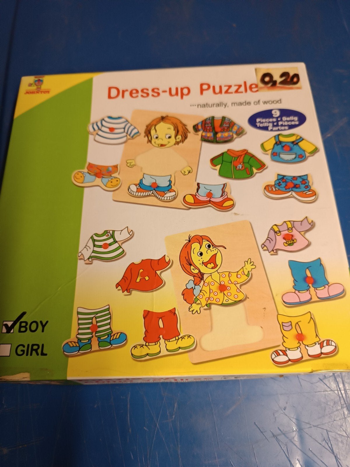 Houten "aankleed"puzzel jongen, Ophalen, 10 tot 50 stukjes