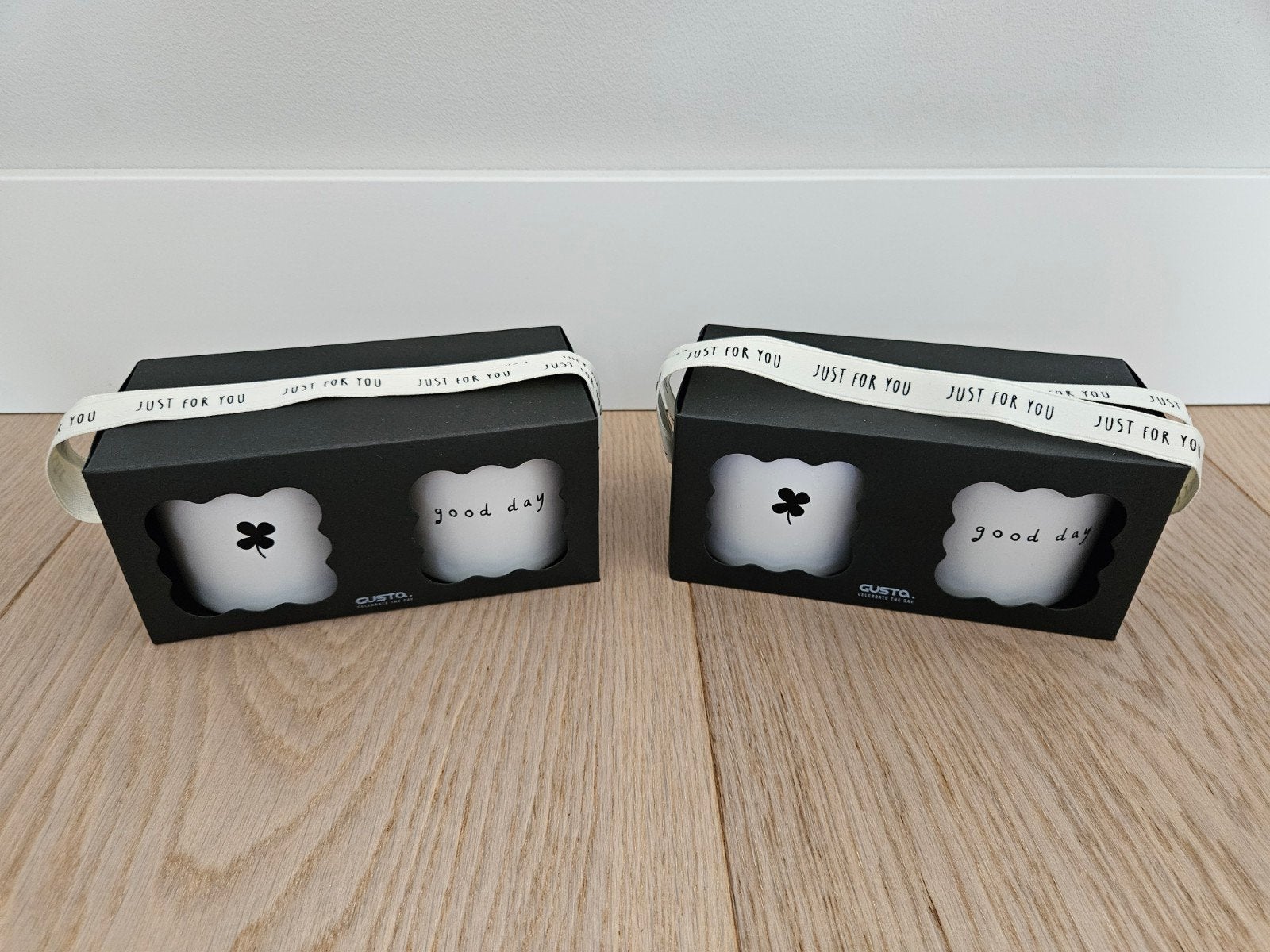 Gusta geurkaars set - 2 stuks - Nieuw in verpakking, 8 cm, Nieuw, Ophalen of Verzenden, Crème