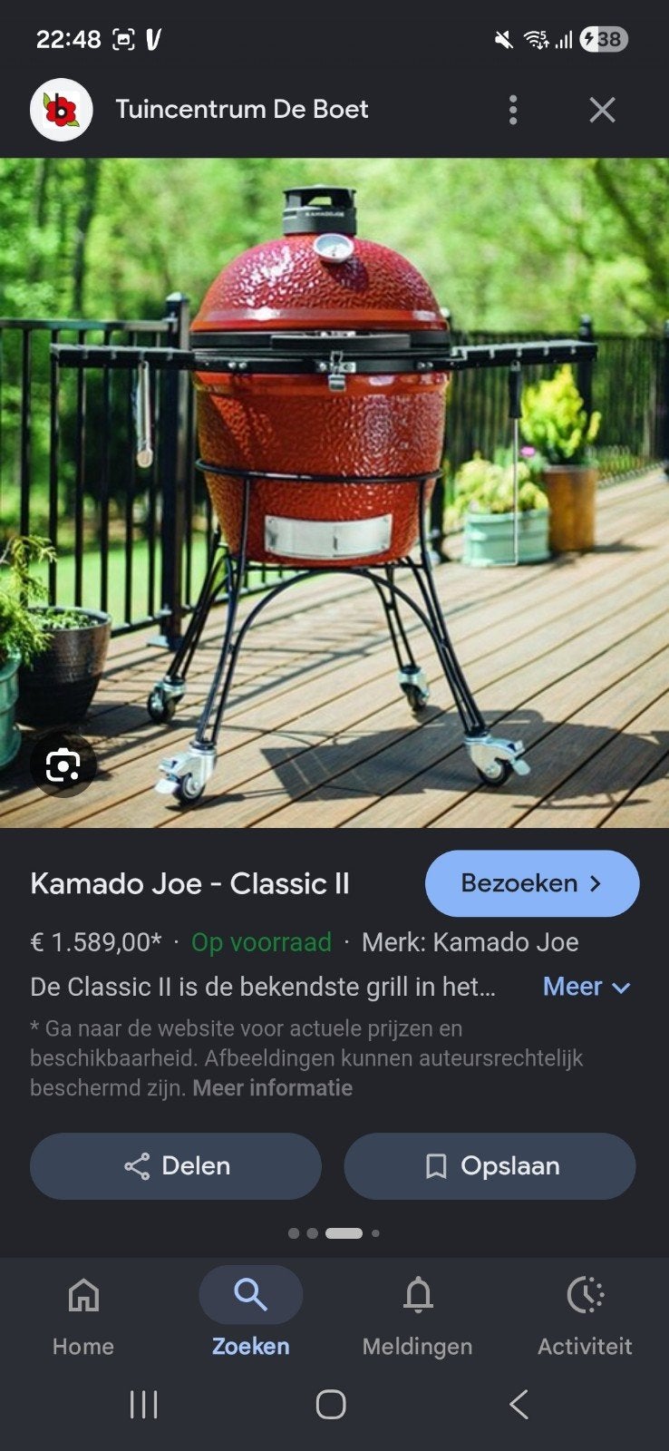Kamado Joe Classic II inclusief hoes, Ophalen, Nieuw, Kamado Joe