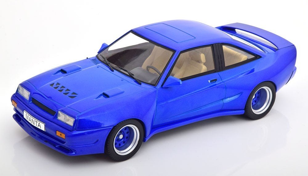 opel manta mattig breedset mcg nieuw blauw 1:18, Ophalen, Nieuw, Auto, Overige merken