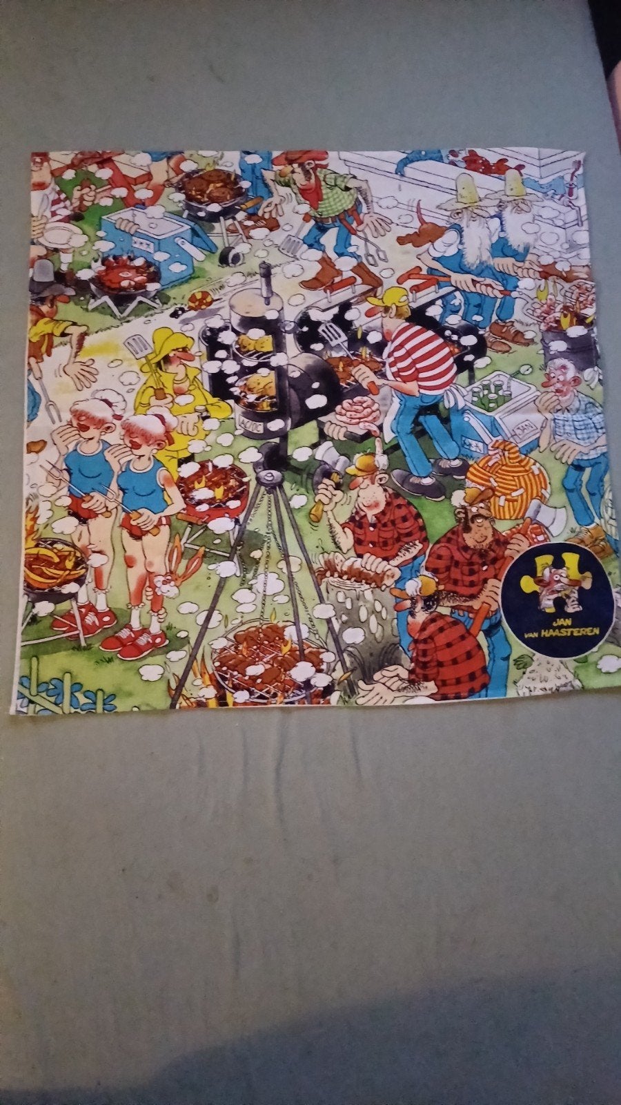 Jan Van haasteren toffe print op doek zgan, Verzamelen, Retro, Ophalen of Verzenden, Huis en Inrichting