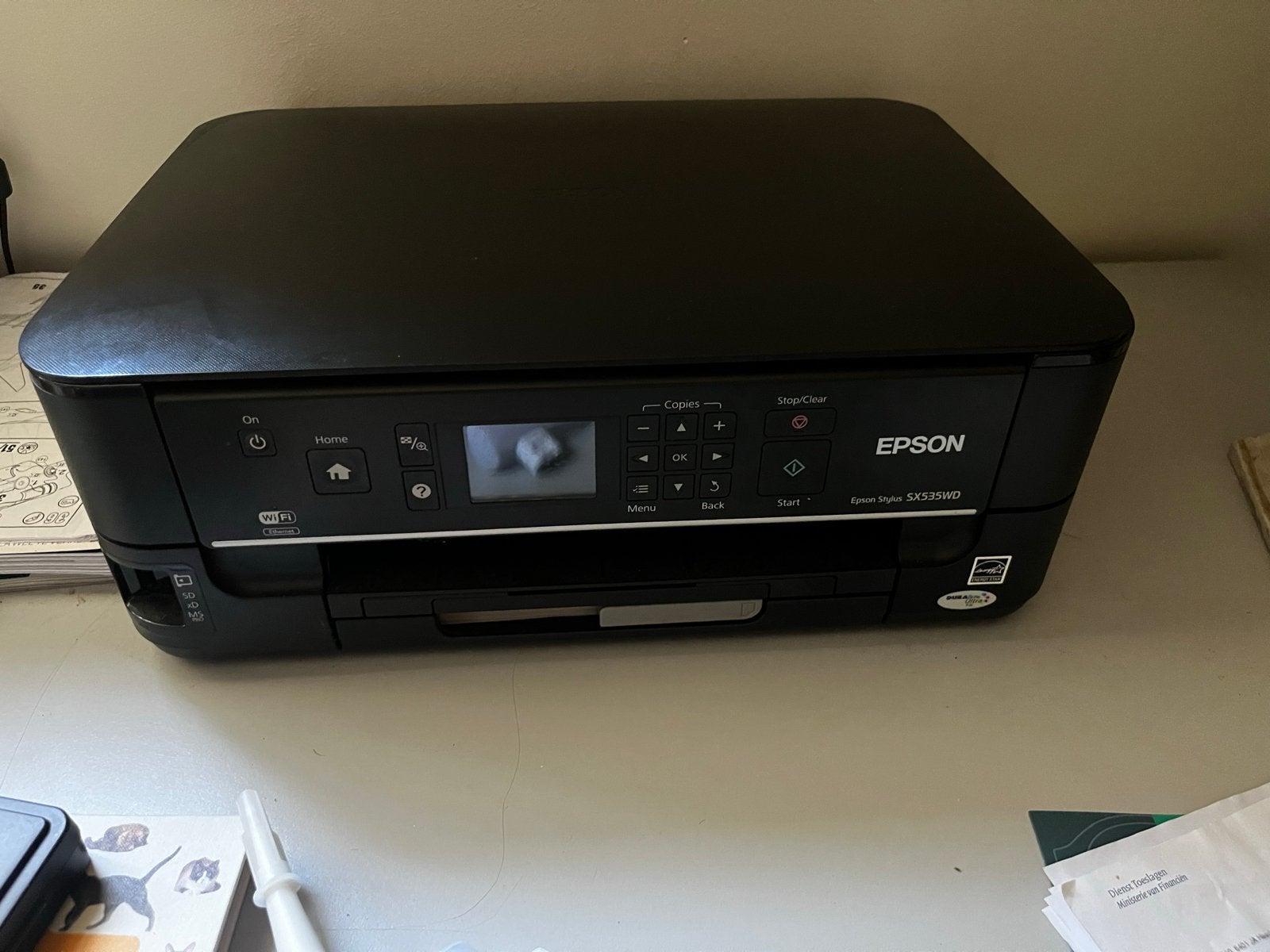 Epson Stylus SX535WD All-in-One Printer met Wi-Fi, Computers en Software, Gebruikt, Inkjetprinter, All-in-one, Kleur printen