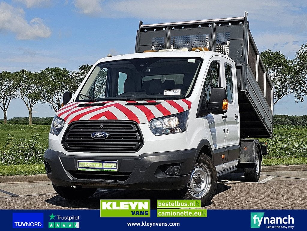 FORD TRANSIT 2.0 dub.cab kipper navi, Gebruikt, Euro 6, 7 stoelen, Wit