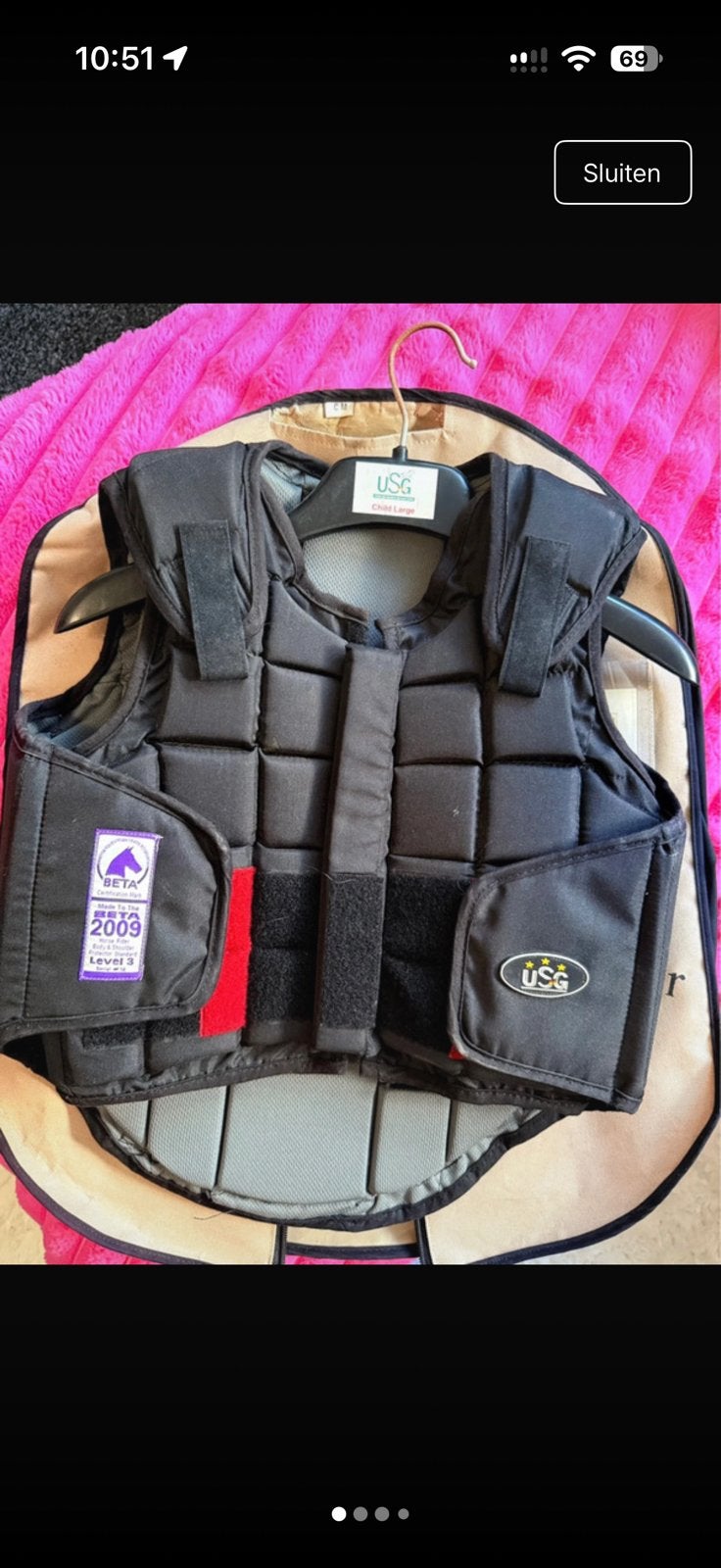 Bodyprotector MOET SNEL WEG, Ophalen, USG, Zo goed als nieuw, S