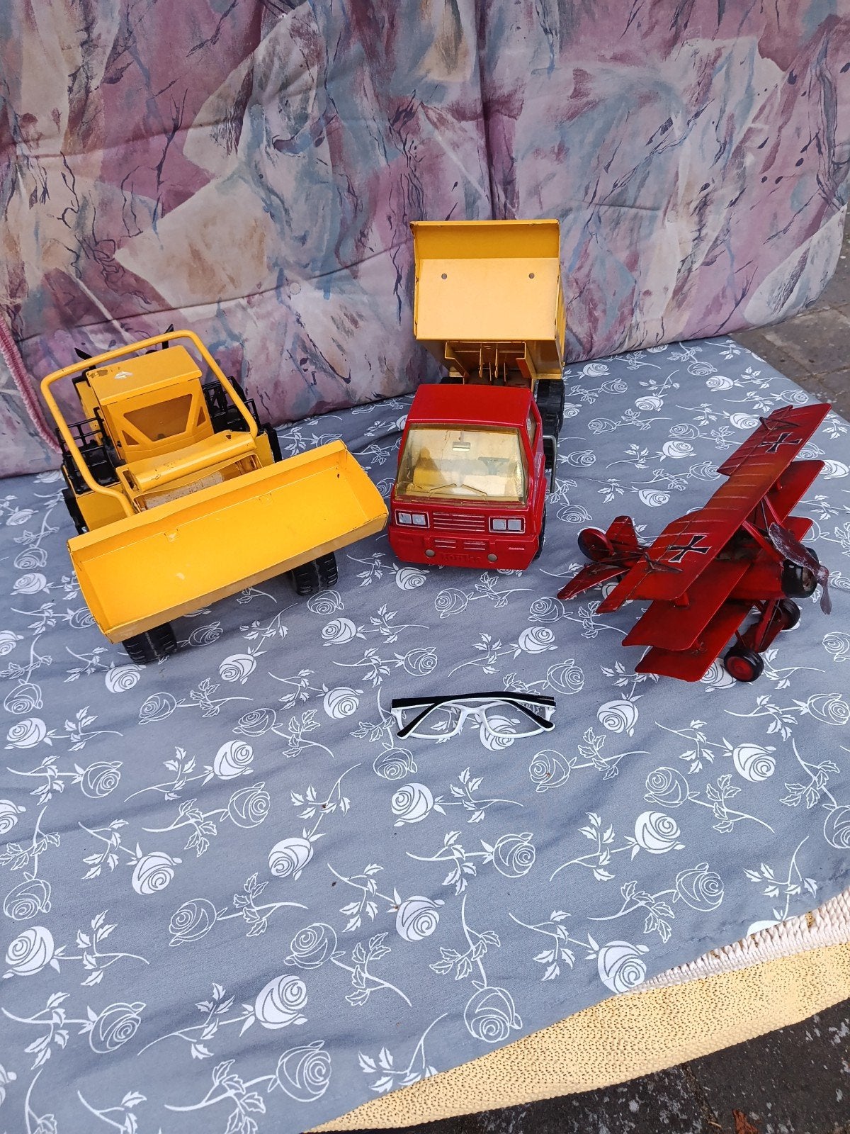Vintage metaleTonika vrachtwagen, bulldozer, vliegtuig, Ophalen of Verzenden, Gebruikt