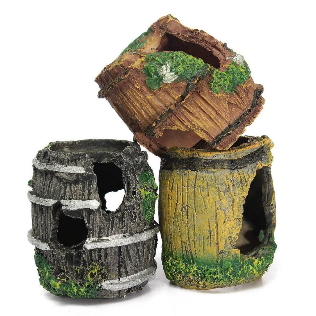 Ton Aquarium Ornament / Decoratie Vissen Kist Barrel Grot, Dieren en Toebehoren, Verzenden, Nieuw, Overige typen