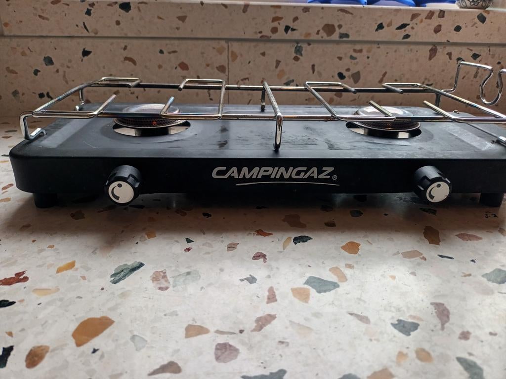 Campingaz gastoestel met 2 branders, Caravans en Kamperen, Kampeeraccessoires, Gebruikt, Ophalen