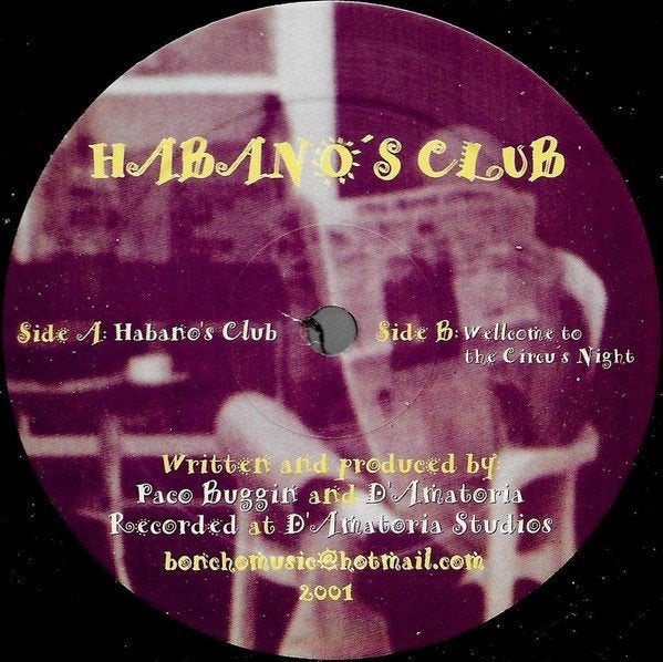 Circus night ‎ habano's club maxi single, Gebruikt, Ophalen of Verzenden, Beschermende buitenhoes, 12 inch