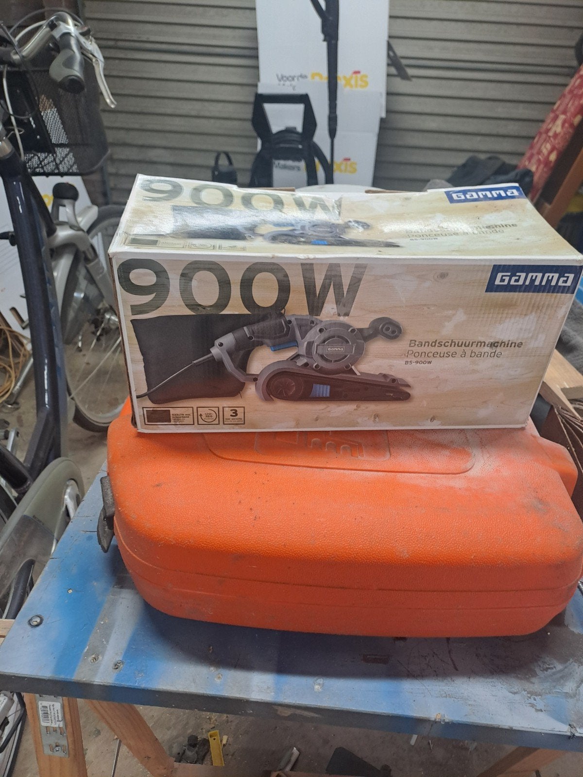 Gamma Bandschuurmachine 900W - Zo goed als nieuw, Ophalen of Verzenden, Zo goed als nieuw, 600 tot 1200 watt, Bandschuurmachine