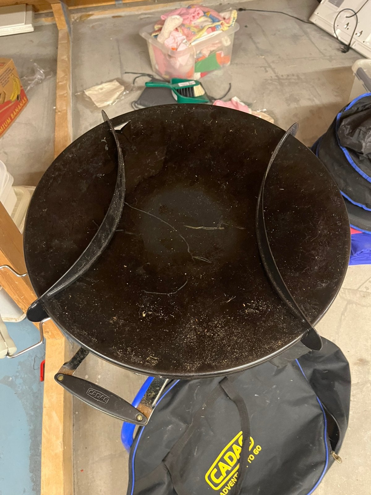 Skottelbraai voor losse gas fles cadac, Ophalen, Gebruikt