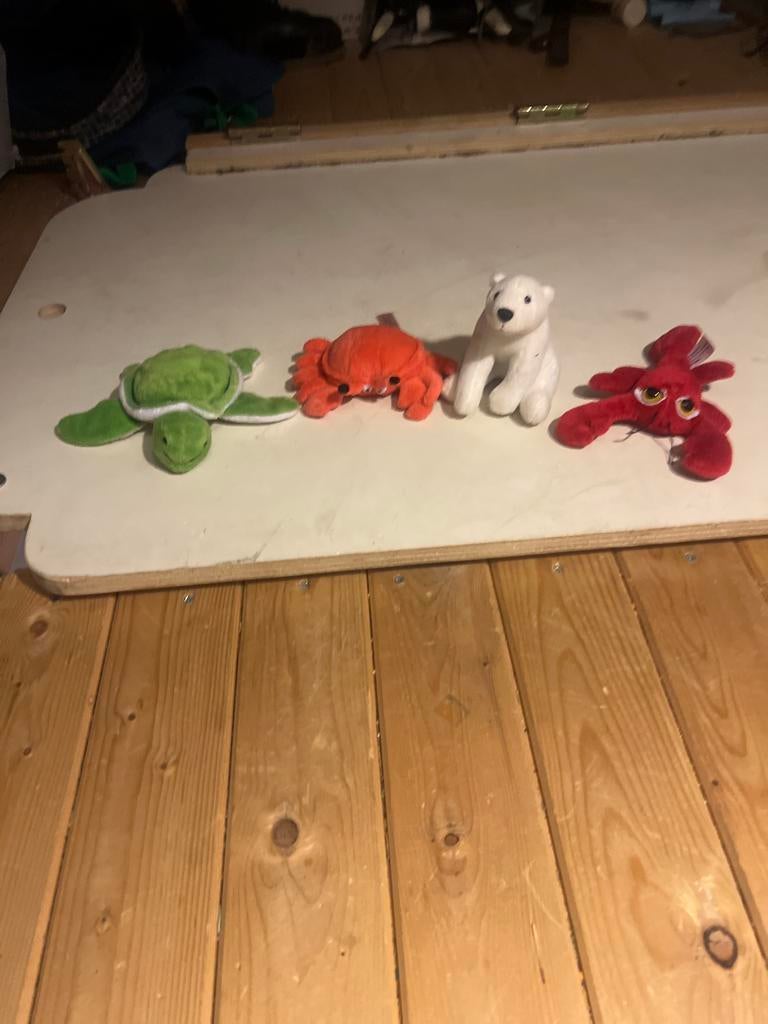 Knuffels: Schildpad, Krab, IJsbeer, Kreeft, Gebruikt, Overige typen, Ophalen of Verzenden, Meerkleurig