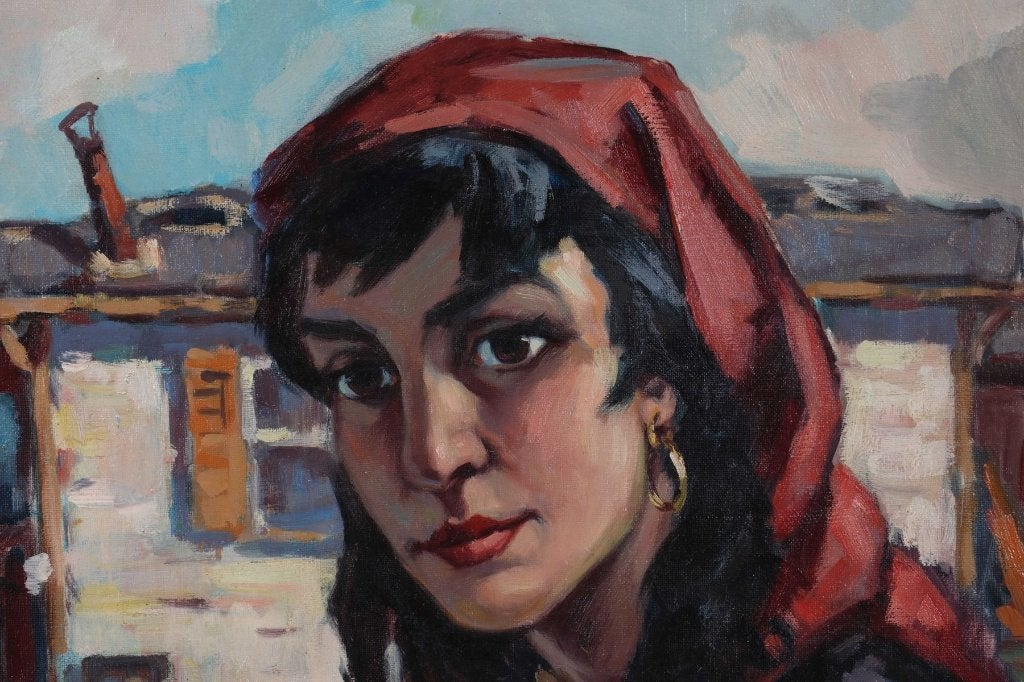 OLIEVERF OP DOEK,CORNELIS DE KORT,1910-1996, Ophalen