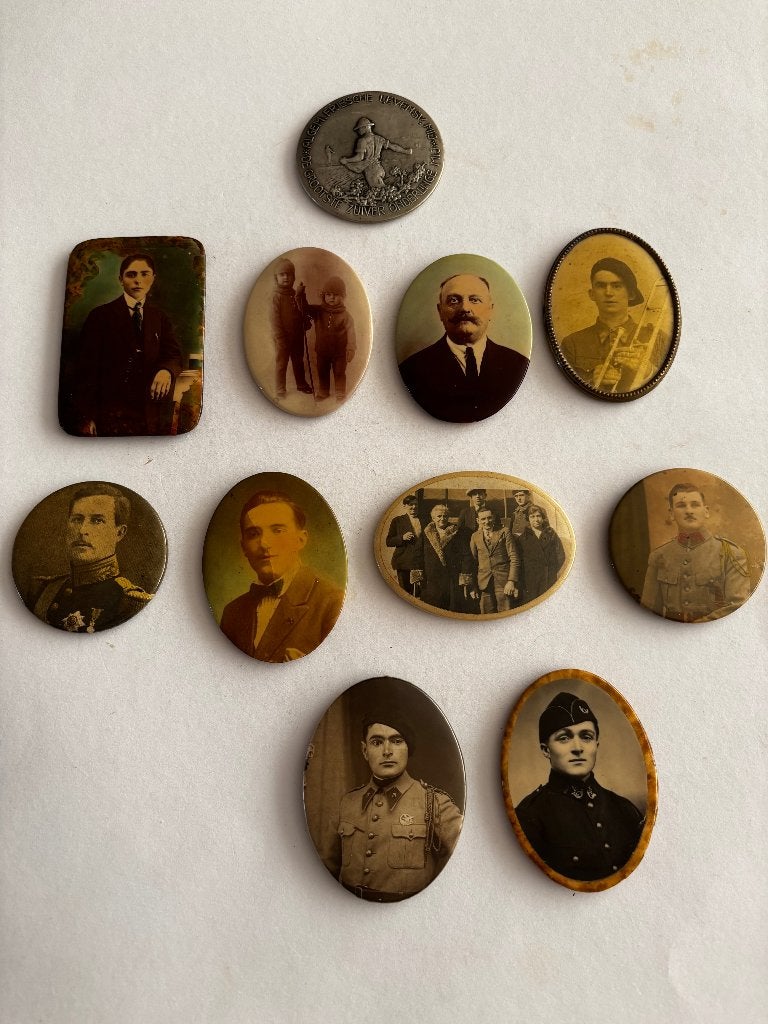 11 oude herinnerings spiegeltjes periode 1918 ca, Ophalen of Verzenden
