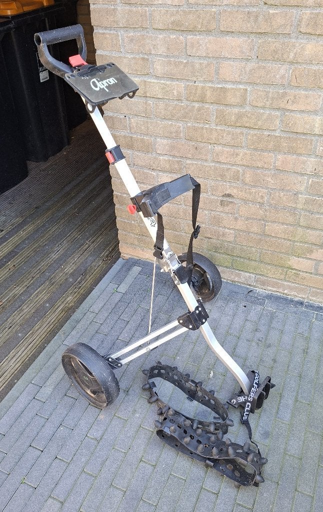 golftrolley Apron, opvouwbaar, met set winterbanden, Ophalen of Verzenden, Gebruikt, Golfkar