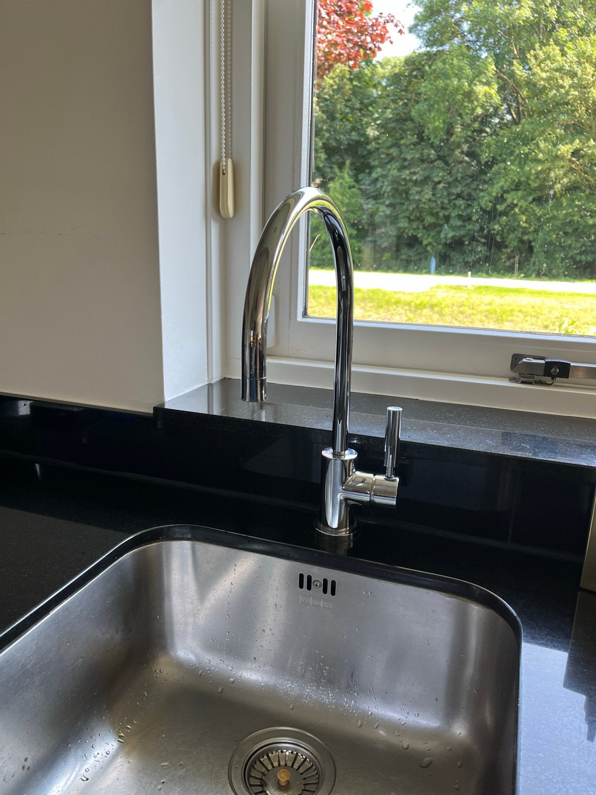 Dombracht Tara Classic Keukenmengkraan Chroom 41cm, Ophalen, Zilver, Metaal, Overige merken