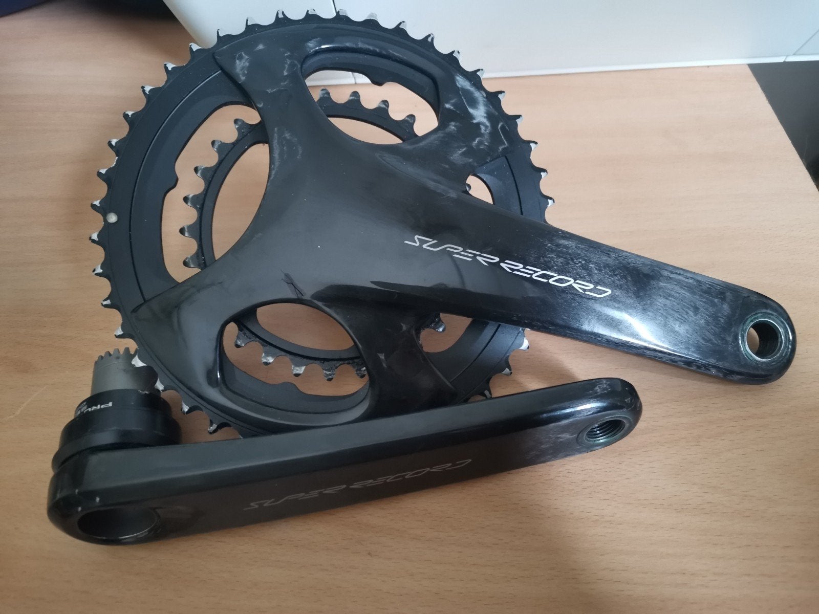 Campagnolo Super Record Crankset - Carbon | 2x12 | WRL, Crankstel of Pedalen, Campagnolo, Ophalen of Verzenden, Zo goed als nieuw