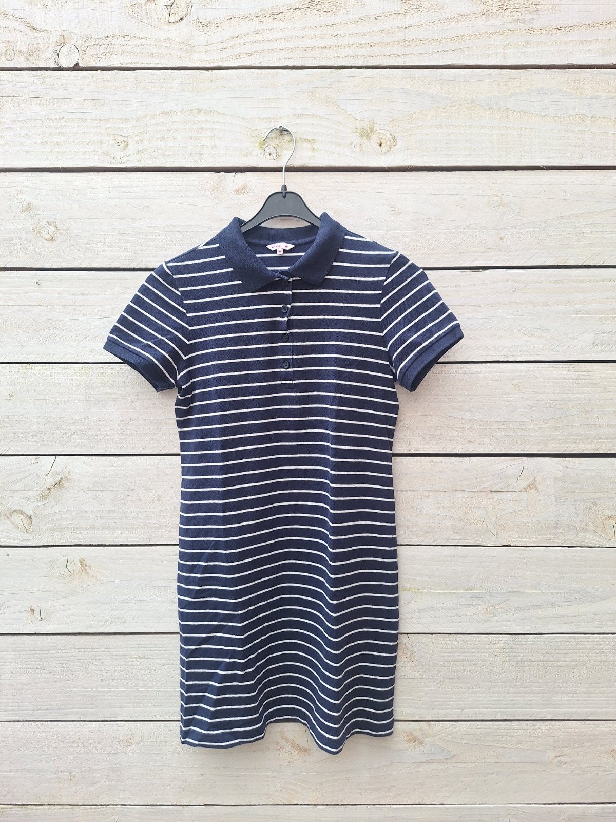 Gestreepte polo jurk, maat M, Blauw, Ophalen of Verzenden, Knielengte, Maat 36 (S)
