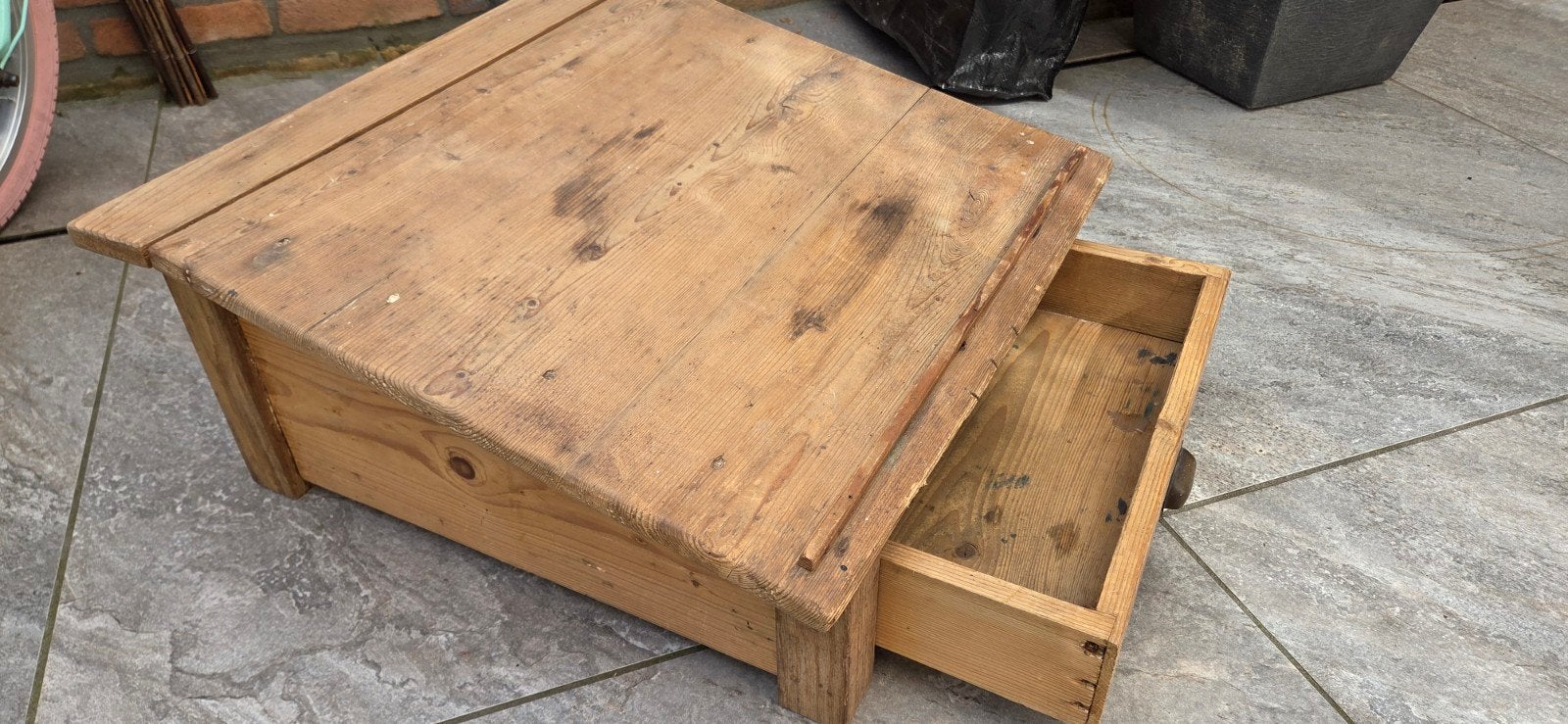 Oud lessenaartje, Doe-het-zelf en Verbouw, Hout en Planken, Ophalen, Minder dan 25 mm, Plank, Minder dan 200 cm