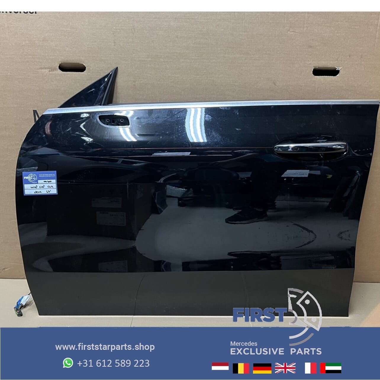W118 C118 X118 CLA 35 45 AMG DEUR PORTIER ZWART COMPLEET LIN, Auto-onderdelen, Gebruikt, -, Deur, Voor
