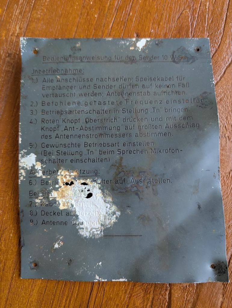Vintage Duitse Militaire Radio Handleiding Platen (2 stuks), Verzamelen, Militaria | Tweede Wereldoorlog, Ophalen of Verzenden