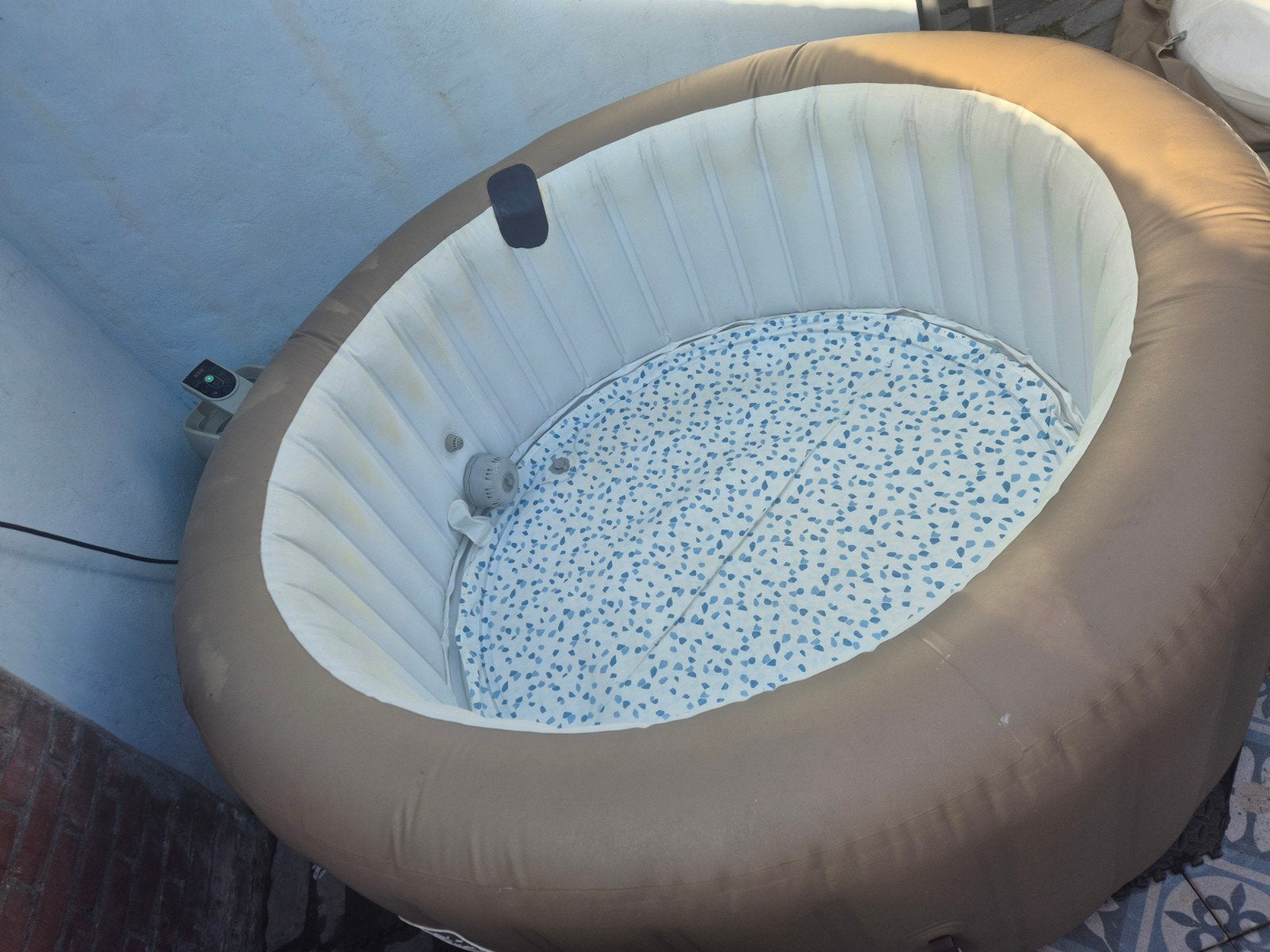 Lay-Z Spa Palm Springs 6 persoons - Opblaasbare Jacuzzi, Tuin en Terras, Ophalen, Gebruikt, Afdekzeil, Opblaasbaar