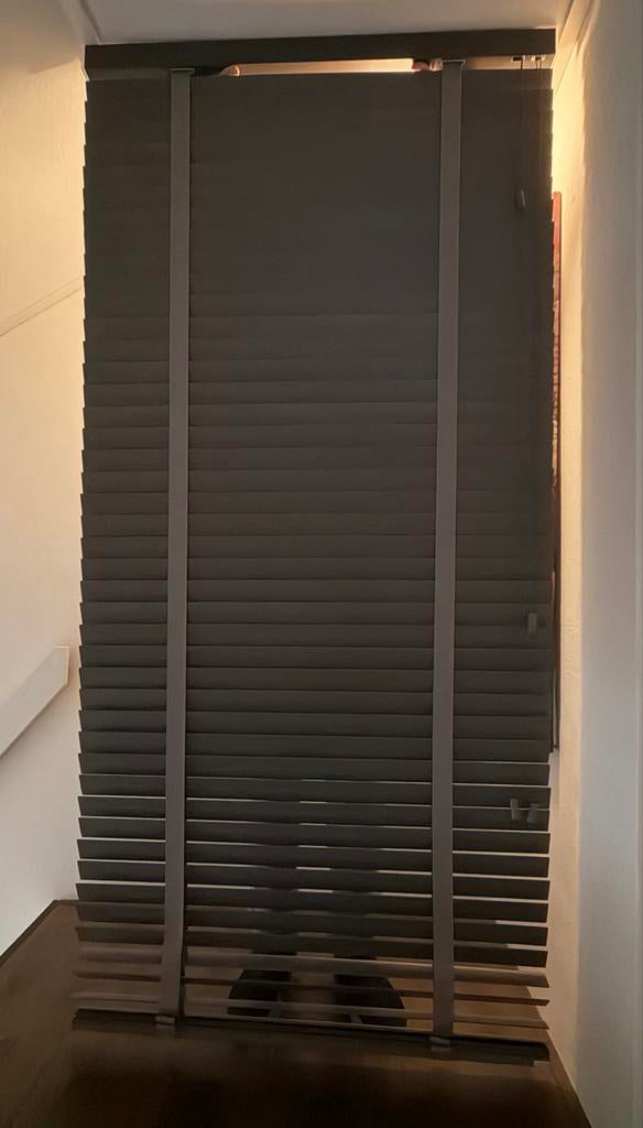 Houten jaloezie met ladderband (940x2160), Ophalen, Gebruikt, Grijs